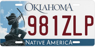 OK license plate 981ZLP