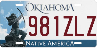 OK license plate 981ZLZ