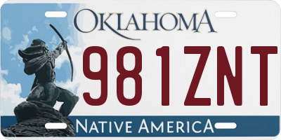 OK license plate 981ZNT