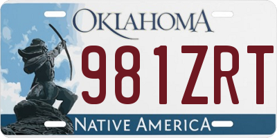 OK license plate 981ZRT