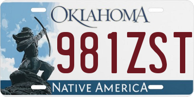 OK license plate 981ZST