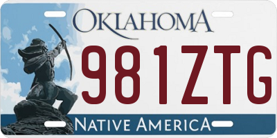OK license plate 981ZTG