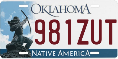 OK license plate 981ZUT