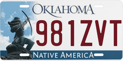 OK license plate 981ZVT