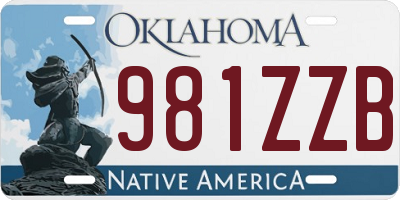 OK license plate 981ZZB