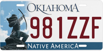 OK license plate 981ZZF