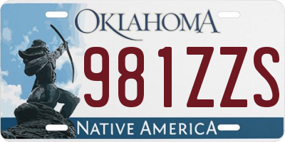 OK license plate 981ZZS