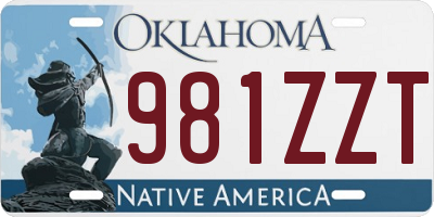 OK license plate 981ZZT