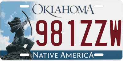 OK license plate 981ZZW