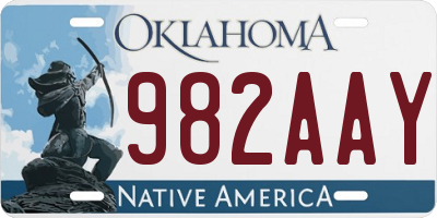 OK license plate 982AAY