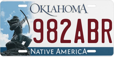 OK license plate 982ABR