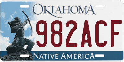 OK license plate 982ACF