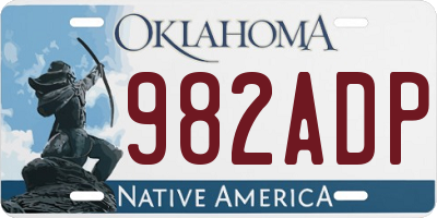 OK license plate 982ADP