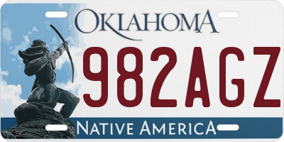 OK license plate 982AGZ