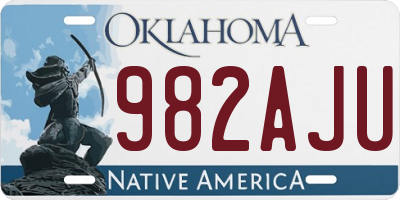 OK license plate 982AJU