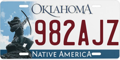 OK license plate 982AJZ