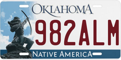 OK license plate 982ALM