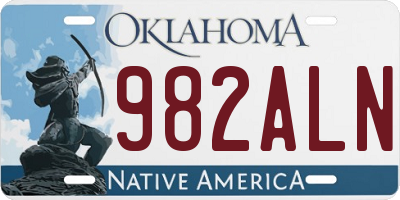 OK license plate 982ALN