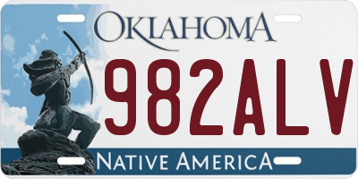 OK license plate 982ALV