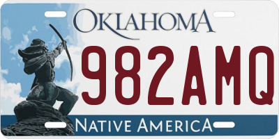 OK license plate 982AMQ