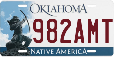 OK license plate 982AMT
