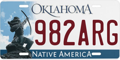 OK license plate 982ARG