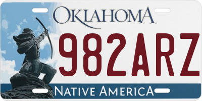 OK license plate 982ARZ
