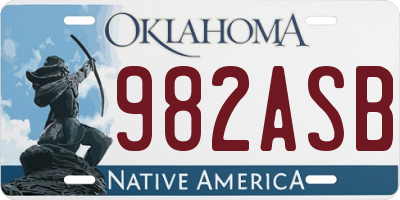 OK license plate 982ASB