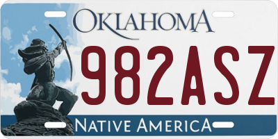 OK license plate 982ASZ