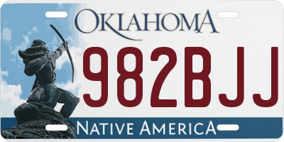 OK license plate 982BJJ