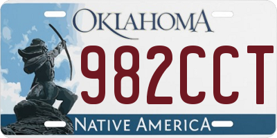 OK license plate 982CCT
