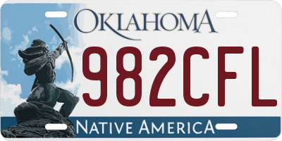 OK license plate 982CFL