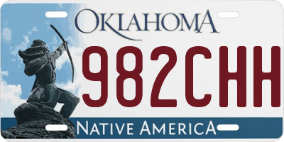 OK license plate 982CHH