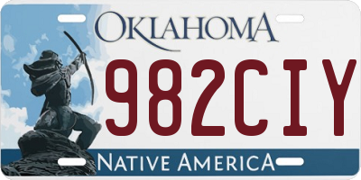 OK license plate 982CIY