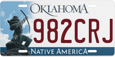 OK license plate 982CRJ