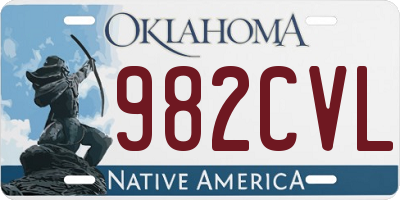OK license plate 982CVL
