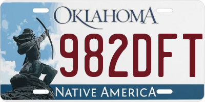 OK license plate 982DFT
