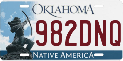 OK license plate 982DNQ