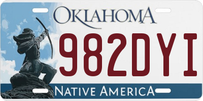 OK license plate 982DYI