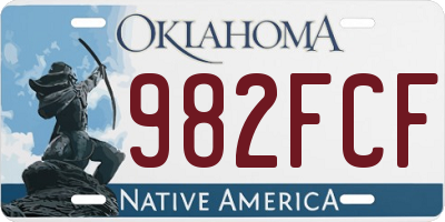 OK license plate 982FCF