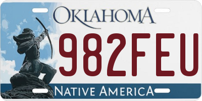 OK license plate 982FEU