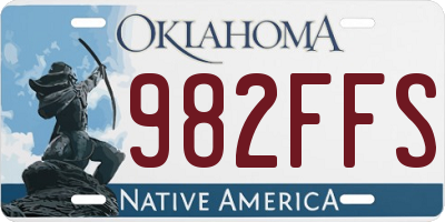 OK license plate 982FFS