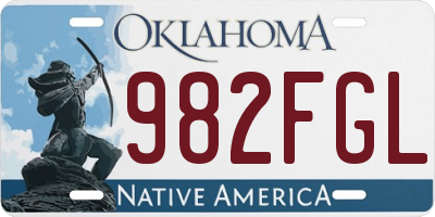 OK license plate 982FGL