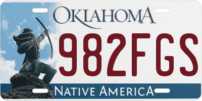 OK license plate 982FGS