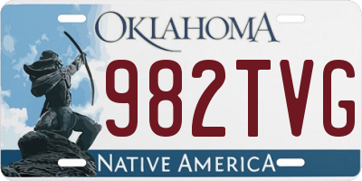 OK license plate 982TVG
