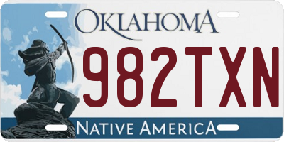 OK license plate 982TXN