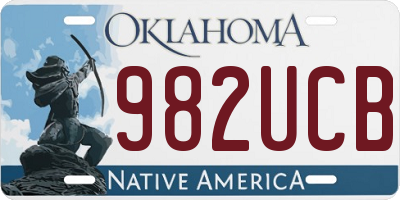 OK license plate 982UCB