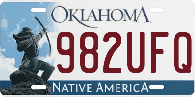 OK license plate 982UFQ