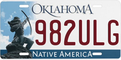 OK license plate 982ULG