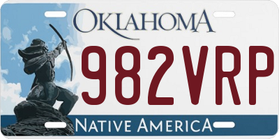 OK license plate 982VRP